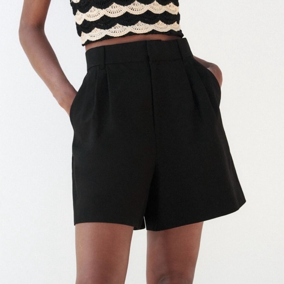NWT Zara Linen Blend Black Shorts size XS - Picture 10 of 10